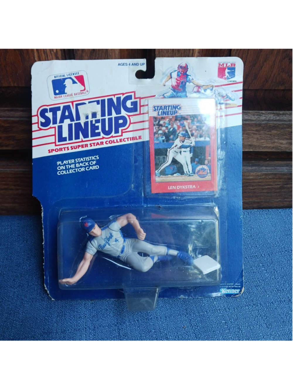 1988 LEN DYKSTRA- Starting Lineup - SLU- Sports Figurine - NEW YORK METS